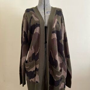 Camouflage Knit Cardigan